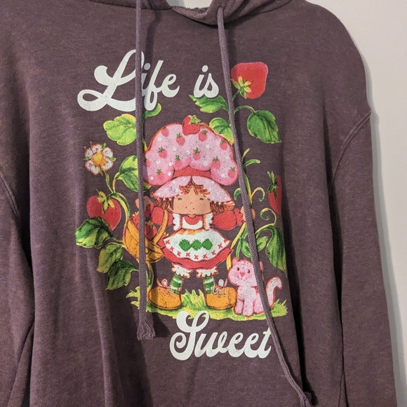 🍓 Purple Strawberry Shortcake Life Is Sweet Hoodie XL 🍓 - Picture 2 of 6